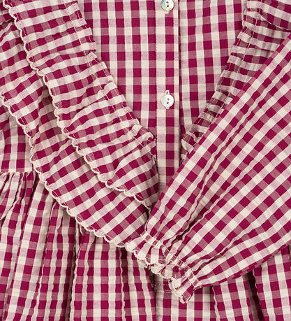 Konges Sløjd Kleid - Kim - Sangria/Butter-Check