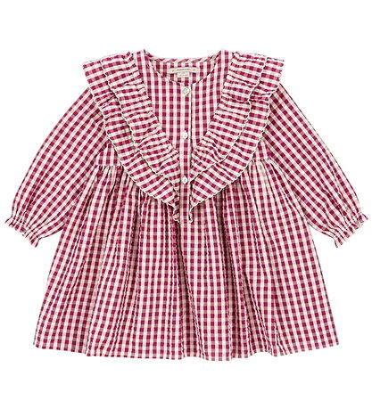 Konges Sløjd Kleid - Kim - Sangria/Butter-Check