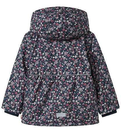 Name It Winter Coat - NmfSnow05 - Dark Sapphire w. Flowers