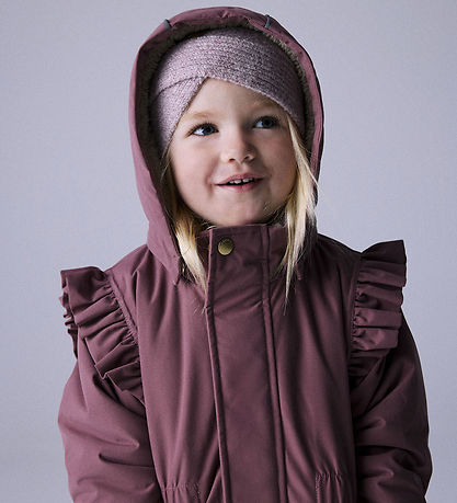 Name It Winter Coat - NmfSnow05 - Rose Brown w. Ruffles