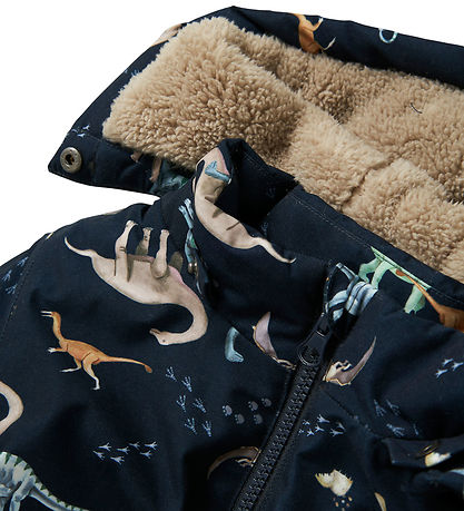 Name It Winter Coat - NmmSnow05 - Dark Sapphire w. Dinos