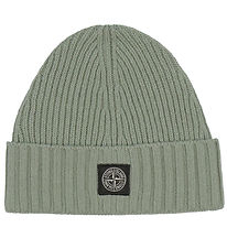 Stone Island Beanie - Wool/Viscose - Knitted - Sage
