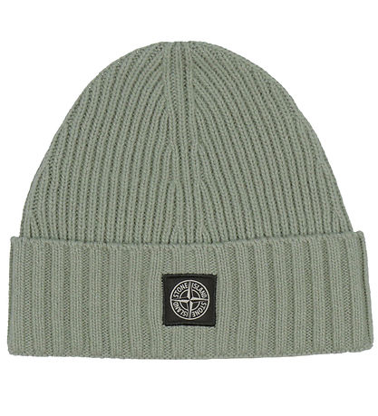Stone Island Beanie - Wool/Viscose - Knitted - Sage