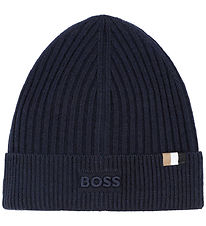 BOSS Mössa - Stickad - Marinblå