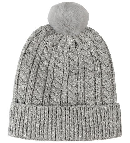 BOSS Beanie - Knitted - China Grey w. Pom-Pom