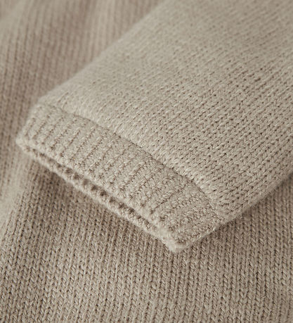 Name It Cardigan w. Lining - Knitted - NbnOlly - Iceland Fossil