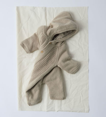 Name It Jumpsuit w. Lining - Knitted - NbnOlly - Iceland Fossil