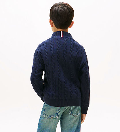 Tommy Hilfiger Blouse w. Zipper - Dark Night Navy