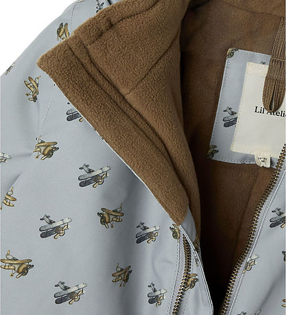 Lil' Atelier Snowsuit - NmmLasnow10 - Ultimate Grey/Airplanes