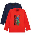 LEGO® Wear T-shirt - Ninjago - 2-Pack - LwTaffy - Blue - Red