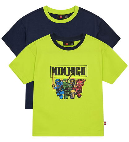 LEGO® Wear T-shirt - Ninjago - 2-Pack - LwTaffy - Blue - Yellow