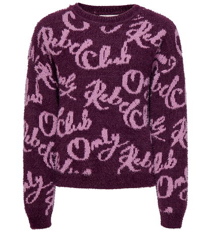 Kids Only Genser - Strikk - KogDina - Mauve Wine/Mauve Orchid