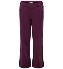 Kids Only Track Pants - KogWarm - Mauve Wine/Panel White/Blac