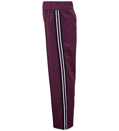 Kids Only Track Pants - KogWarm - Mauve Wine/Panel White/Blac
