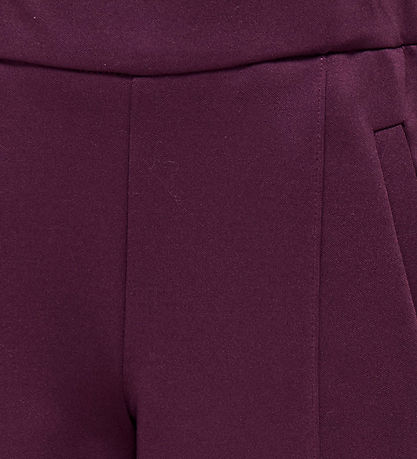 Kids Only Track Pants - KogWarm - Mauve Wine/Panel White/Blac