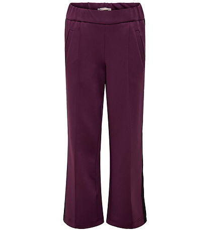Kids Only Track Pants - KogWarm - Mauve Wine/Panel White/Blac