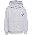 Hummel Hoodie - HmlJR - Heartfield - Light Grey Melange