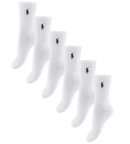 Polo Ralph Lauren Socks - 6-Pack - White w. Navy