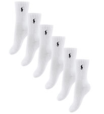 Polo Ralph Lauren Socks - 6-Pack - Crew - White