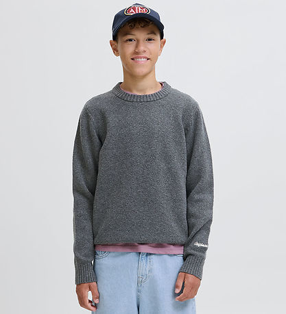 Jack & Jones Blouse - Knitted - JorNorrebro - Dark Grey Melange