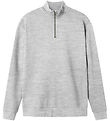LMTD Sweatshirt - Noos - NlnNizu - Half Zipper - Light Grey Mela