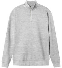 LMTD Peysa - Nei - NlnNizu - Hálf Rennilás - Light Grey Mela