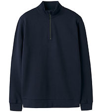 LMTD Peysa - Noos - NlnNizu - Hálft Rennilás - Dökkblátt Blazer