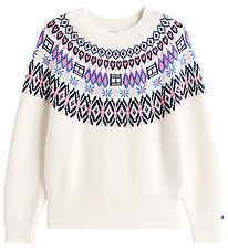 Tommy Hilfiger Blouse - Gebreid - Ivory Zijdewit