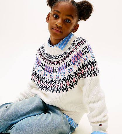 Tommy Hilfiger Blouse - Gebreid - Ivory Zijdewit