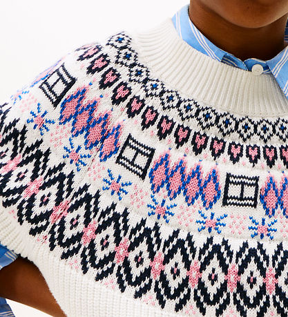 Tommy Hilfiger Blouse - Gebreid - Ivory Zijdewit