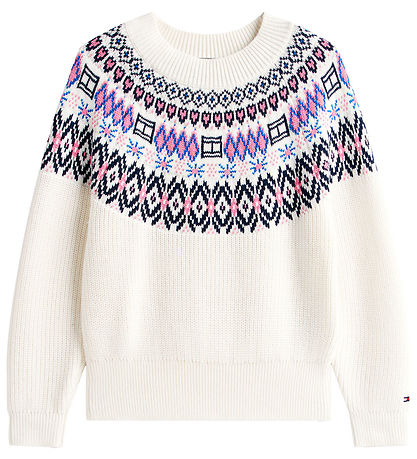 Tommy Hilfiger Blouse - Gebreid - Ivory Zijdewit