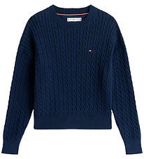 Tommy Hilfiger Blouse - Gebreid - Dark Nacht Marineblauw