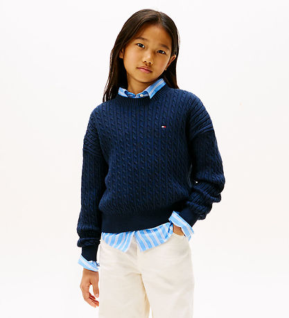 Tommy Hilfiger Blouse - Knitted - Dark Night Navy blue