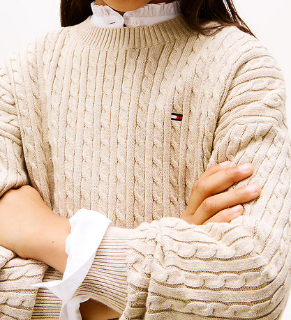Tommy Hilfiger Pusero - Neulottu - Mallasmaidon kanervanbeige