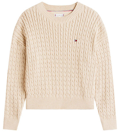 Tommy Hilfiger Pusero - Neulottu - Mallasmaidon kanervanbeige