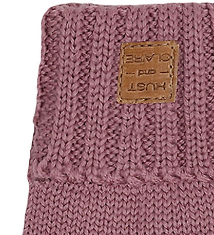 Hust and Claire Handskar - Ull - Stickad - HCFesto - Pale Mauve