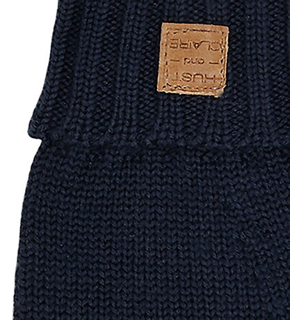 Hust and Claire Mittens - Wool - Knitted - HCFlorine - More Navy