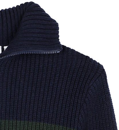 Timberland Blouse w. Zipper - Knitted - Navy/Green
