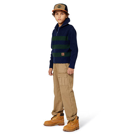 Timberland Blouse w. Zipper - Knitted - Navy/Green