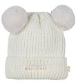 Billieblush Beanie - Knitted - Ivory w. Pom-Pom