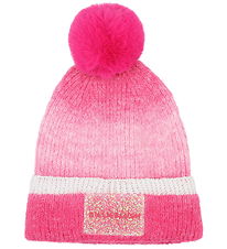 Billieblush Beanie - Knitted - Pink w. Pom-Pom