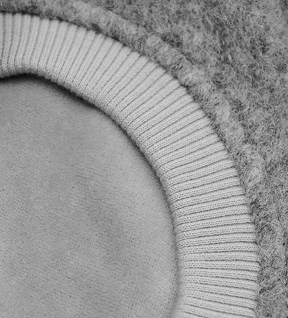 Huttelihut Balaclava - Wool - 2-layer - Grey Melange w. Pom-Pom
