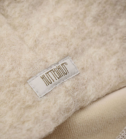 Huttelihut Beanie - Wool - Sand Melange w. Pom-Pom