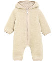 Huttelihut Pramsuit - Wool fleece - Teddy - Cement