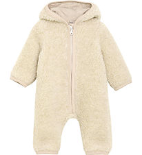 Huttelihut Pramsuit - Wool fleece - Teddy - Cement