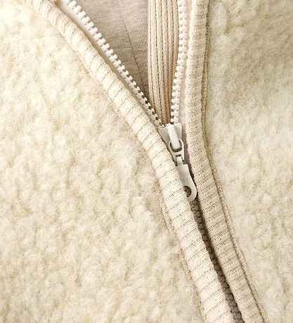 Huttelihut Pramsuit - Wool fleece - Teddy - Cement