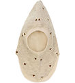Huttelihut Balaclava - Wool - 2-layer - Sand Melange w. Hearts
