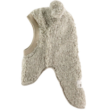 Huttelihut Balaclava - Wool - Teddy - 2-layer - Camel Melange