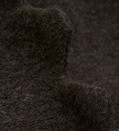 Huttelihut Balaclava - Wool fleece - 2-layer - Dark Brown Melang