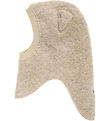 Huttelihut Balaclava - Wool - 2-layer - Sand Melange w. Ears